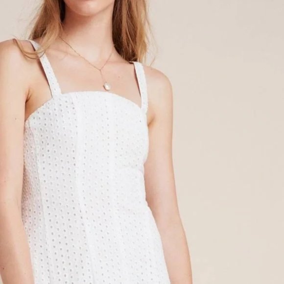 Anthropologie Esther Eyelet Midi Dress - Picture 5 of 9